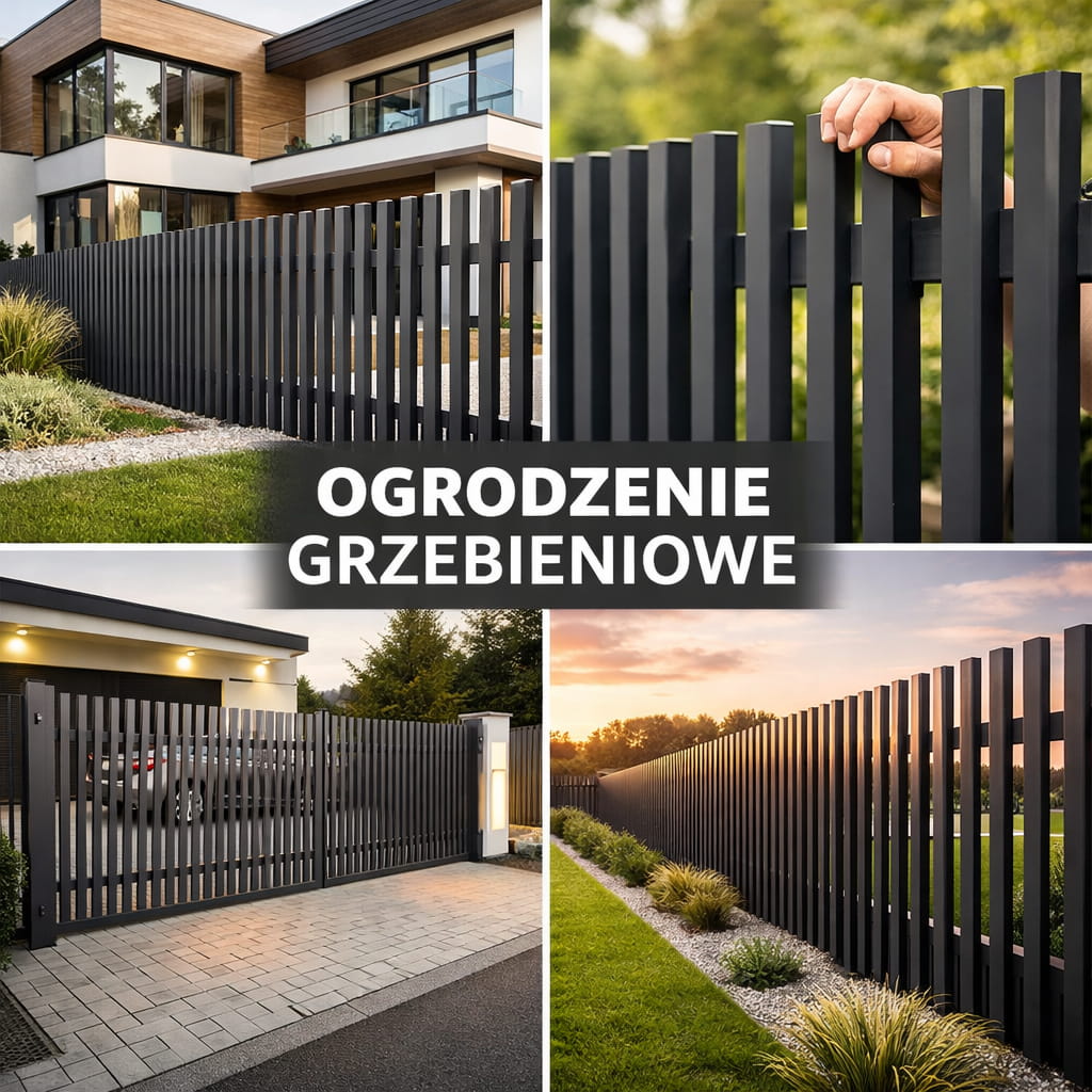 Ogrodzenie grzebieniowe producent – różne profile
