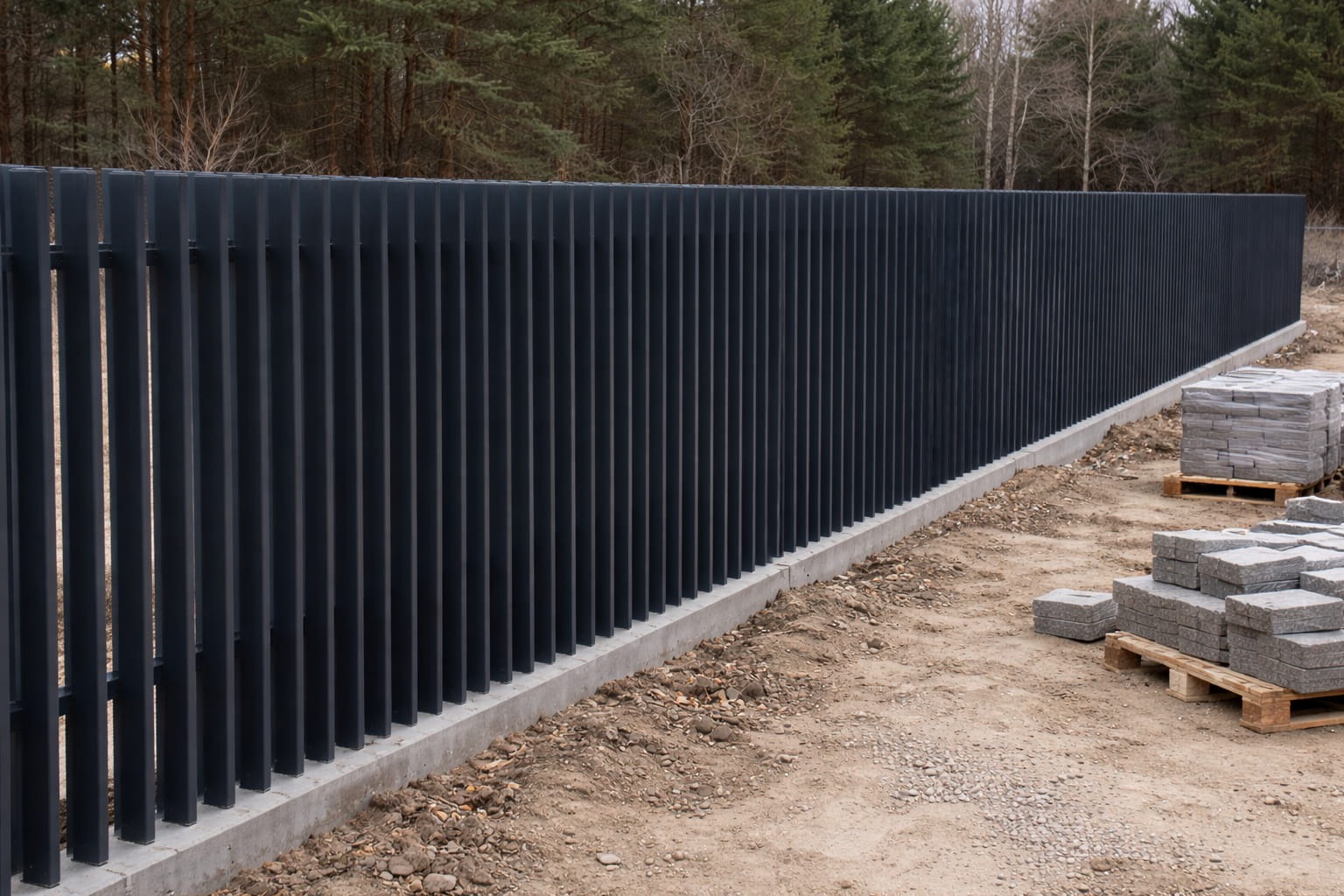 Ogrodzenie stalowe Grzebieniowe